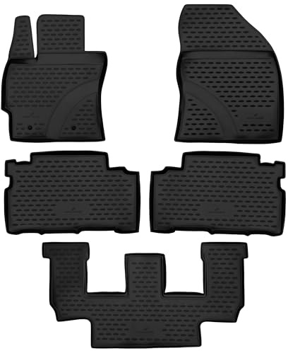 WALSER XTR Gummi Fussmatten Auto für Toyota Verso (R2) 2009 - Facelift 2013, 100% passgenaue Auto Fußmatten, robuste Universal Fußmatte Auto, Gummimatten Auto, Auto Fussmatten Gummi