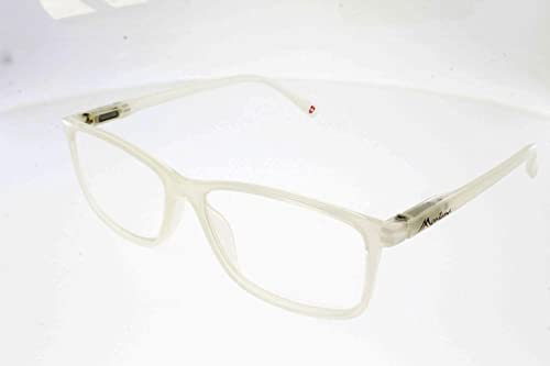Montana Eyewear Schicke Lesebrille / -hilfe MR62 mit Federscharnier aus Kunststoff in Weiß Glanz + 3,00 dpt