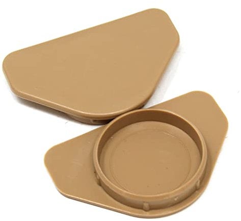 10, 35mm Light Oak Winged Hinge Hole Cover Caps - Kitchen Cabinets/Cupboard Doors