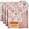 Maison d' Hermine Romane 100% Baumwolle Weiches und bequemes 4er-Set Servietten Perfekt für Familienessen | Hochzeiten | Cocktail | Küche | Startseite | Frühling/Sommer | Ostern (45cm x 45cm)