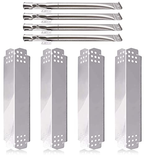 Grillersatzteile für Nexgrill 4 Brenner 720-0830H, Nexgrill 720-0888, 720-0888N, Edelstahl-Grillbrenner-Rohre und Hitzeschild-Zeltplatten, Ersatz-Kit für Home Depot Nexgrill 720-0830H.
