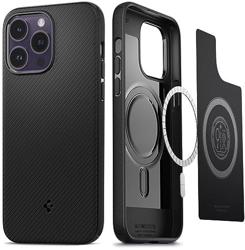 Spigen Mag Armor MagFit Hülle für iPhone 14 Pro Max für MagSafe Magnetisch Case Handyhülle -Matte Black