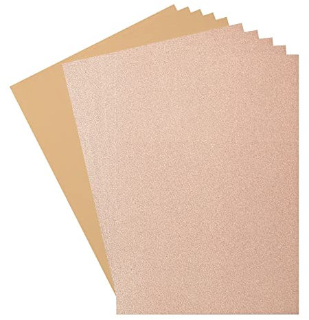 Vaessen Creative 800208-017 Florence Cardstock (216g/m²) & Glitzerpapier (250g/m²), Beige, DIN A4, 10 Stück, für Scrapbooking, Kartenherstellung, Stanzen und andere Papierbasteleien, Multi
