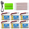 6PCS 3.7V 150mAh Lithium-Akku mit 4-in-1-Ladegerät für H36 E010 GoolRC T36 NINHUI NH010 F36 H36 HS210 SANROCK GD65A ATOYX AT-66 Quadcopter RC-Drohnen