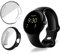 ToVioc Cover Compatibile con Google Pixel Watch/Pixel Watch 2 Custodia Full Protezione, [2 Pezzi] [Anti-Graffio] Shell con Pellicola Protettiva per Google Pixel Watch 3 41mm - Nero & Trasparente