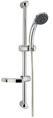 Mondo Viro Saliscendi kit completo per doccia in ottone e acciaio inox cromato (60 cm, Cromato Classic)