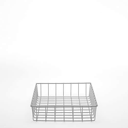 stauraum Drahtkorb Aufbewahrungskorb Metallkorb Organizer Küche Kühlschrank Gefirerschrank Bad Vorratsraum – Korb für Schrank, Speisekammer, Wohnmobil, Garage – robust, silbergrau (XS–XL)