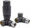 Team Controls Anthracite Grey Corner TRV Thermostatic Radiator Valve & Lockshield 15mm Pack Set Pair