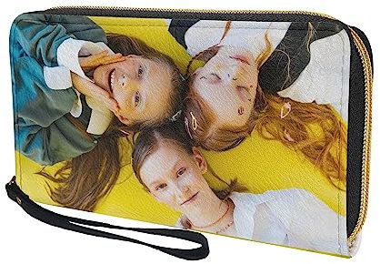 EKMON Personalisierte Damen Geldbörse mit Reißverschluss - Cartoon Design für Frauen als Geschenk für Mutter, Ehefrau, Freundin, Schwestern oder beste Freunde zum Jubiläum oder Geburtstag