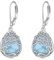 Baum des Lebens Larimar Ohrringe für Damen 925 Sterling Silber Lebensbaum Tropfen Ohrringe Leverback Schmuck Geschenke (HH-Baum des Lebens Larimar)