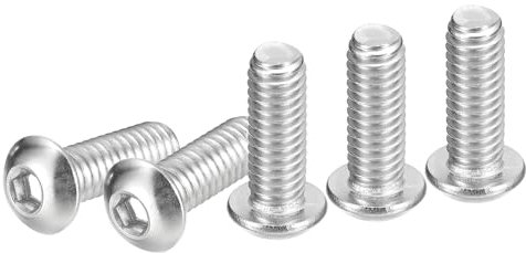 DTGN Tornillos de Cabeza Redonda con Hexágono Interior de 5/16-18x7/8 Paquete de 25 Bueno para Máquinas Acero Inoxidable 304 18/8 Rosca Completa Unc Fijaciones