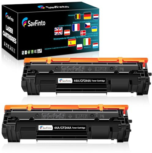 SavFinto 44A CF244A Tonerpatronen Ersatz für HP CF244A Toner 44A Tonerkartuschen Kompatibel für HP Laserjet MFP M28a M28w HP Laserjet Pro M15a M15w (2 Schwarz)