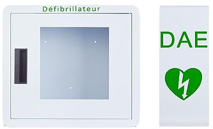 AED-Defibrillator-Aufbewahrungsschrank, wandmontierter Herz-Defibrillations-Alarmkasten aus Stahl mit Alarmsystem, passend für die meisten AED-Modelle, für Zuhause, Büro, Pflegeheim, Bus