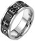 MAGIIE 8mm TITANIUM Ringe für Herren Keltische Drachen Ringe Eheringe Herren Schwarz Cubic Zirkonia Ring Partnerringe Freundschaftsringe,Größe 60 bis 70… (Schwarz jesus, 64)