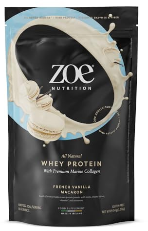 zoe Nutrition, Whey Collagen (454 g, French Vanilla Macaron)