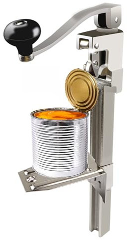 HmLotd Apriscatole Manuale, Apriscatole Commerciale da Tavolo per Lattine di Grandi Dimensioni, Apriscatole per Carichi Pesanti con Base, Apriscatole Industriale ad Altezza Regolabile per Lattine