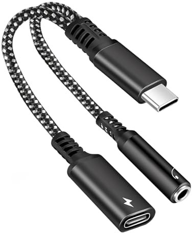 Wonvify Adaptateur USB C vers Jack, Câble Répartiteur Type C, 2 en 1 Aux Casque Audio 3.5mm, Adaptateur Double USB C Jack et Chargeur Compatible avec Samsung, Hua-wei, Honor, Xiaomi