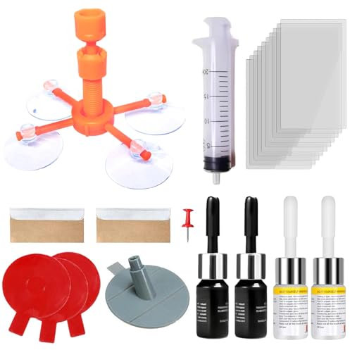 Aimisite Glass Scratch Repair Kit, 22Pcs Windscreen Repair Kit Car Windscreen Crack Repair Kit
