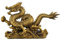 OYWEHECE Messing-Drachen-Ornamente, Feng Shui, Chinesischer Königlicher Drache, Goldene Statue, Dekor, Skulptur, Sammlerstück, Ornament für Zuhause, Büro, Desktop-Dekor-Kollektion,35cm
