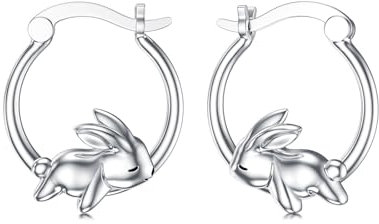 ROMANTICWORK Hase Kette 925 Sterling Silber Kaninchen und Mädchen Anhänger Halskette für immer in meinem Herze Haustierhasen Schmuck Geschenke für Damen Mädchen