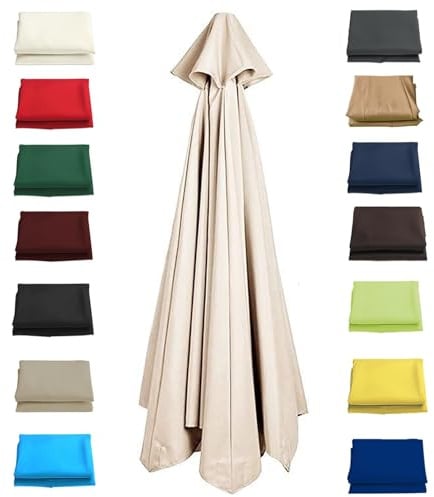 Rechange Toile De Parasol De Jardin 6/8 Baleines Auvent De Remplacement Pour Parasol Tissu De Rechange Pour Parapluie 2.0M/2.7M/3.0M, Housse De Rechange En Tissu Pour Parasol De Terrasse