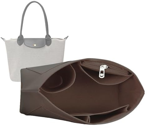 Lckaey Taschen-Organizer für Longchamp Le Pliage Neo (groß) Handtaschen-Einsatz-Organizer 1012, Kaffee-L