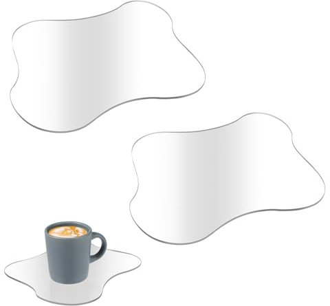 Ptwola 2 Stück Acryl-Untersetzer Klare Acrylplatte für Bars Kaffeetassen Dekorative Teller Isolierte Geschirrunterlage Bilderrahmen Paletten Ausstellungsständer