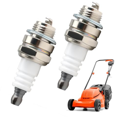 2Pack Lawnmowers Spark for Champion RJ19LM, BR2LM GL2RC, L7T Spark Plug Replacement for NGK BPMR7A Stihl & Husqvarna Chainsaw Lawnmower Engines Commercial/Industrial Gardening Marine Motorcycle