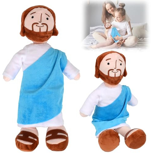 xinrongda Jesus Plush, Niedliches Jesus Plüschpuppe, Cartoon Jesus Christus Plüschtier, Christus Religiöser Retter Jesus Kuscheltier, Katholische Weihnachts- und Ostergeschenke