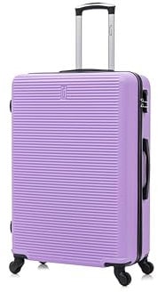 CELIMS - Grande Valise de Voyage Violet Rigide à 4 roulettes Légère Taille Soute 23kg 75cm | Serrure Intégré | ABS | Valise Grande Taille avec 4 Roues 75cm | Valise Violet