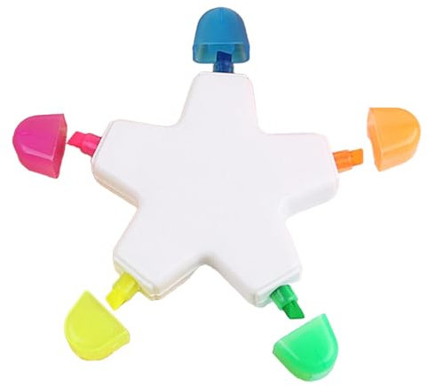 Goowafur Multi-Highlighter, Bunte Highlighter - Sternförmige fluoreszierende Marker - Stilvolle fluoreszierende Marker, kreative Stiftmarker zum Hervorheben und Unterstreichen