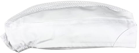 JOBLINE Cappellino Bustina con Rete Traspirante, Confezione da 10 Pezzi, Bianco e Nero (Bianco)