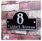 GBZIJIE Hausnummernschild,Hausnummer Customized/Personalisierte Moderne Plexiglas Haus Schilder Türschilder Plaketten mit bunten Folien Tür Nummer und St. Schild(Black with Silver)