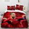 Generisch Fußballstar Bettwäsche-Set, Rot, 135x200 cm, 80x80 cm