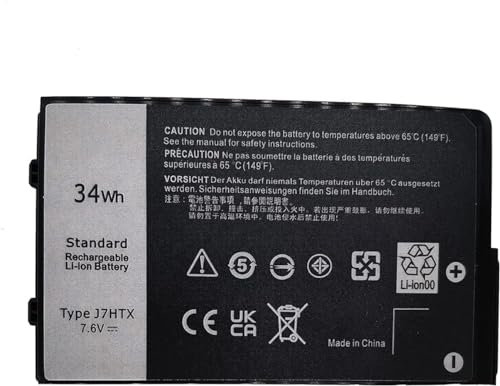 Laptop-Akku, 7,6 V, 34 Wh/4342 mAh, 7 x NTR, kompatibel mit Dell Latitude 7202 7212 7220 Rugged Extreme Tablet Serie 02JT7D 2JT7D FH8RW VW5Y4 J82G5 451-BBOR 451-BCCO