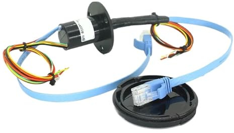 Kapsel-Schleifring Ethernet-Schleifring, 1 Kanal, 100BaseT, 6 Schaltkreise, 2 A + 2 Schaltkreise, 5 A, mit Kapsel-Schleifring, Außendurchmesser 22 mm Verwendet in der Industrie, Maschinen Rotation, et