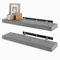 BAMEOS Schwebregale, Wandregale, Dekorative Wandmontierte Regale, 60cm Wanddeko-Set für Bad, Küche, Wohnzimmer und Schlafzimmer, Walnussfarbe