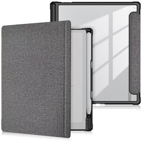 Andy Case Étui intelligent pour tablette Onyx BOOX Tablet Go 10.3 liseuse avec fonction veille automatique (gris)