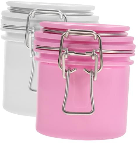 minkissy 2pcs Glue Storage Tank Seal Eyelash Extension Container Lash Holders Jar for Lash Storage