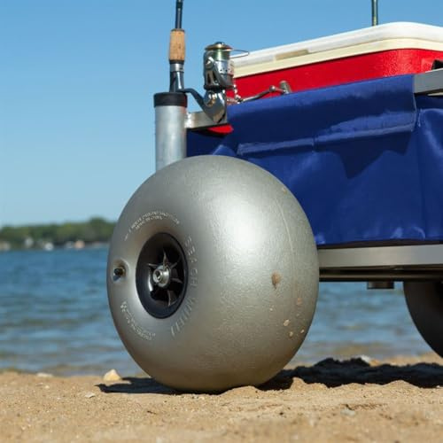 HEIBTENY 2 X 12 Zoll PVC Ballonräder 180 Mm Breiter Reifen, 2–4 PSI Ersatz Anhänger Stützrad Für Strand-Campingtrolley, Verhindert Das Einsinken In Sand Oder Gras