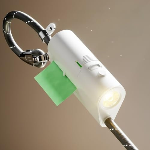 acfeco Schleppleine für Hunde, 1.6M Hundeleine, mit LED Leicht, Kotbeutelspender und mit Sicherheitskarabiner, Nylon Schleppleine, Trainingsleine für Kleine Mittlere und Große Hunde