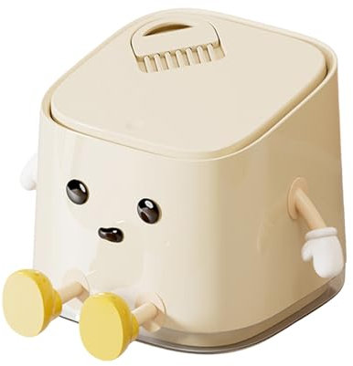 Générique Poubelle De Bureau Avec Couvercle | Poubelle Pour Plan De Travail,Petite Poubelle Avec Couvercle Anti-Odeur Compacte Pour Salon & Salle De Bain