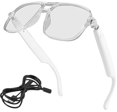 Erconsso KI-Brille Für Männer,Smarte Brille für Reisen, Autofahren & Meetings | Stilvolle Multifunktionsbrille Mit Langem Akku Für Sprachübersetzung Anrufe & Lesen Damen