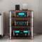 HiFi-Regal, Audio-Video-Regal, hoher AV-Media-Ständer für Plattenspieler, Stereo-Receiver, Eck-Entertainment-Center, 4-lagiger Haushalts-Audio-Rack-Turm