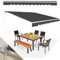 RELAX4LIFE Tenda da Esterno a Bracci Estensibili con Telaio in Alluminio, Tettuccio Resistente al Sole e Impermeabile，Manovella Manuale, Angolazione Regolabile (400 x 250 cm,GRIGIO)