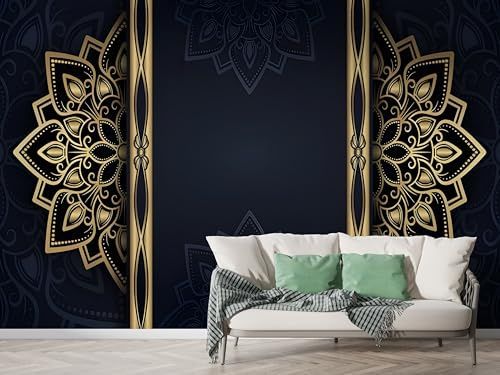 Boho Geometrisch Tapete, Ethno-Stil Fototapete, Bohème Wandpapier, Vliestapete Selbstklebende Wand Deko, Motivtapeten Schlafzimmer Wohnzimmer, 150x100 cm - M-763