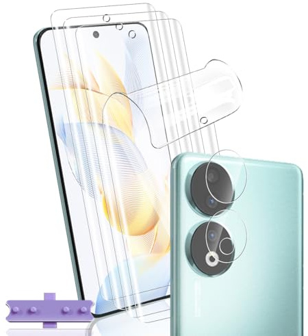 Yonntmmi 4+1 Piezas Película Protectora para Honor 90, Película protectora TPU flexible film y Protector de Lente de Cámara, HD TPU Protector de Pantalla de para Honor 90 Non-Cristal