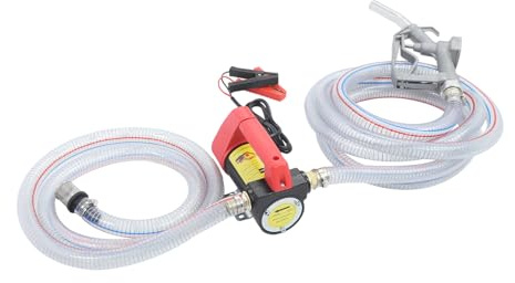 Diesel Transfer Pump, 12V 9.9GPM Electric Fuel Transfer Pump Kit, 45L/Min Electric Diesel Transfer Pump with 2M Inlet Hose and 4M Outlet Hose