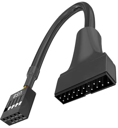 USB3.0 to 2.0 Converters Cable for Easy Integration of New USB3.0 19pin Boards with USB 2.0 Gadgets Motherboards Extension Cable