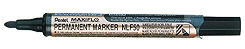 Pentel 737858 Permanentmarker Maxiflo Rundpsitze, schwarz